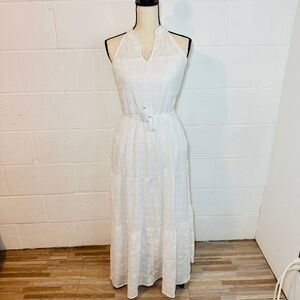 LC Lauren Conrad White Tiered Skirt Maxi Dress
